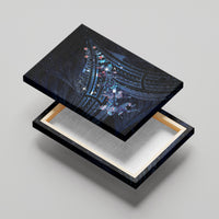 Matariki Paua Shell New Zealand Canvas Wall Art Haka Dance At The Starry Night LT01 - Polynesian Pride