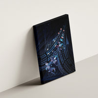 Matariki Paua Shell New Zealand Canvas Wall Art Haka Dance At The Starry Night LT01 - Polynesian Pride