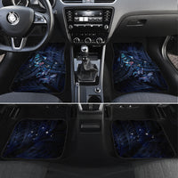 Matariki Paua Shell New Zealand Car Mats Haka Dance At The Starry Night LT01 Set 4pcs Black - Polynesian Pride