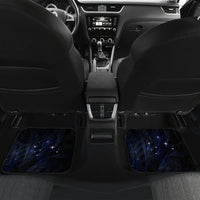 Matariki Paua Shell New Zealand Car Mats Haka Dance At The Starry Night LT01 Set 2pcs - Back Black - Polynesian Pride