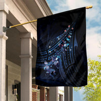 Matariki Paua Shell New Zealand Garden Flag Haka Dance At The Starry Night LT01 House Flag Black - Polynesian Pride