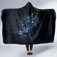 Matariki Paua Shell New Zealand Hooded Blanket Haka Dance At The Starry Night LT01 - Polynesian Pride
