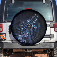 Matariki Paua Shell New Zealand Spare Tire Cover Haka Dance At The Starry Night LT01 Black - Polynesian Pride