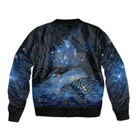 Personalised Matariki Kiwi Bomber Jacket Silver Fern LT01 - Polynesian Pride