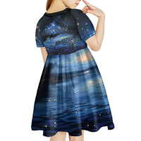 Personalised Matariki Kiwi Kid Short Sleeve Dress Silver Fern LT01 - Polynesian Pride