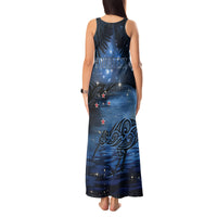 Personalised Matariki Kiwi Tank Maxi Dress Silver Fern LT01 - Polynesian Pride