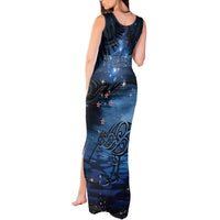 Personalised Matariki Kiwi Tank Maxi Dress Silver Fern LT01 - Polynesian Pride