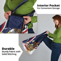 Personalized American Samoa Grocery Bag Amerika Samoa Bald Eagle