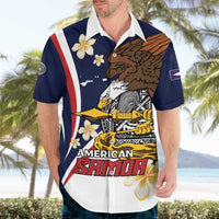 Personalized American Samoa Hawaiian Shirt Amerika Samoa Bald Eagle