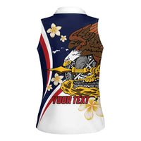 Personalized American Samoa Women Sleeveless Polo Shirt Amerika Samoa Bald Eagle
