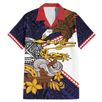 American Samoa Eagle Kava Bowl Family Matching Mermaid Dress and Hawaiian Shirt Plumeria Polynesian Pattern