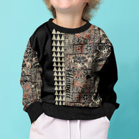 Hawaii Quilt Kid Ugly Christmas Sweater Hibiscus Kakau Vintage Style LT01 - Polynesian Pride