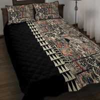 Hawaiian Quilt Quilt Bed Set Hibiscus Kakau Vintage Style LT01 - Polynesian Pride
