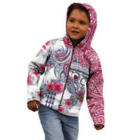 Hawaii Kakau Mix Paisley Pattern Kid Hoodie Polynesian Tropical Unique Style LT01 - Polynesian Pride
