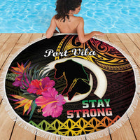 Vanuatu Port Vila Stay Strong Beach Blanket Long God Yumi Stanap LT01 - Polynesian Pride