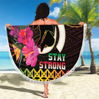 Vanuatu Port Vila Stay Strong Beach Blanket Long God Yumi Stanap LT01 - Polynesian Pride