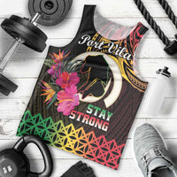 Personalised Vanuatu Port Vila Stay Strong Men Tank Top Long God Yumi Stanap LT01 - Polynesian Pride