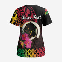Personalised Vanuatu Port Vila Stay Strong Scrub Top Long God Yumi Stanap LT01 - Polynesian Pride