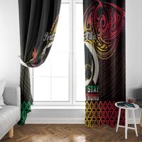 Vanuatu Port Vila Stay Strong Window Curtain Long God Yumi Stanap LT01 - Polynesian Pride