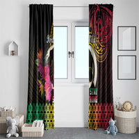 Vanuatu Port Vila Stay Strong Window Curtain Long God Yumi Stanap LT01 - Polynesian Pride