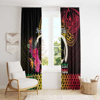 Vanuatu Port Vila Stay Strong Window Curtain Long God Yumi Stanap LT01 - Polynesian Pride