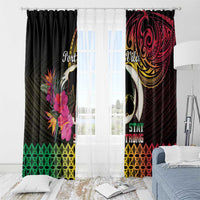 Vanuatu Port Vila Stay Strong Window Curtain Long God Yumi Stanap LT01 - Polynesian Pride