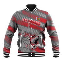 Custom Football 2026 New Caledonia Baseball Jacket Kagus Come On LT01 Unisex Gray - Polynesian Pride
