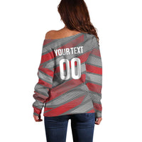 Custom Football 2026 New Caledonia Off Shoulder Sweater Kagus Come On LT01 - Polynesian Pride