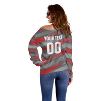 Custom Football 2026 New Caledonia Off Shoulder Sweater Kagus Come On LT01 - Polynesian Pride