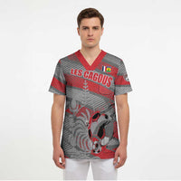 Custom Football 2026 New Caledonia Scrub Top Kagus Come On LT01 - Polynesian Pride