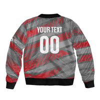 Custom Football 2026 New Caledonia Sleeve Zip Bomber Jacket Kagus Come On LT01 - Polynesian Pride