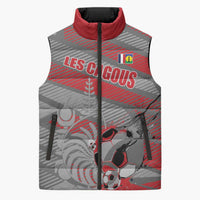 Custom Football 2026 New Caledonia Sleeveless Puffer Jacket Kagus Come On LT01 Unisex Gray - Polynesian Pride