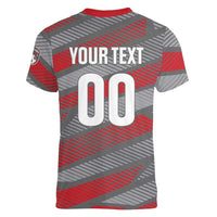 Custom Football 2026 New Caledonia Women V-Neck T-Shirt Kagus Come On