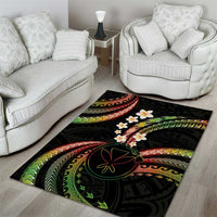 Hawaii Map Kanaka Maoli Area Rug Fantastic Frangipani Reggae