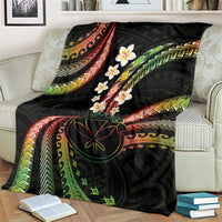 Hawaii Map Kanaka Maoli Blanket Fantastic Frangipani Reggae