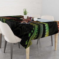 Hawaii Map Kanaka Maoli Tablecloth Fantastic Frangipani Reggae