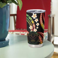 Hawaii Map Kanaka Maoli Tumbler Cup Fantastic Frangipani Reggae