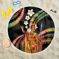 Hawaii King Kamehameha Beach Blanket Fantastic Plumeria Reggae LT01 One Size 150cm Reggae - Polynesian Pride