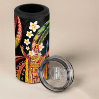 Hawaii King Kamehameha 4 in 1 Can Cooler Tumbler Fantastic Plumeria Reggae