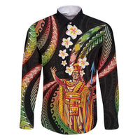 Hawaii King Kamehameha Family Matching Puletasi and Hawaiian Shirt Fantastic Plumeria Reggae