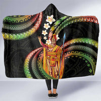 Hawaii King Kamehameha Hooded Blanket Fantastic Plumeria Reggae LT01 One Size Reggae - Polynesian Pride