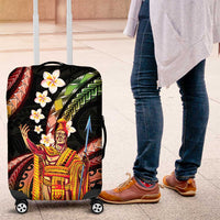 Hawaii King Kamehameha Luggage Cover Fantastic Plumeria Reggae