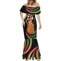 Hawaii King Kamehameha Mermaid Dress Fantastic Plumeria Reggae