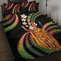Hawaii King Kamehameha Quilt Bed Set Fantastic Plumeria Reggae LT01 Reggae - Polynesian Pride