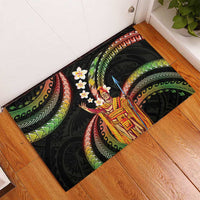 Hawaii King Kamehameha Rubber Doormat Fantastic Plumeria Reggae LT01 - Polynesian Pride