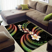 Hawaii Plumeria Reggae Area Rug Polynesian Pattern