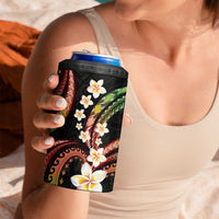 Hawaii Plumeria Reggae 4 in 1 Can Cooler Tumbler Polynesian Pattern