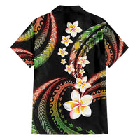 Hawaii Plumeria Reggae Family Matching Puletasi and Hawaiian Shirt Polynesian Pattern
