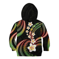 Hawaii Plumeria Reggae Kid Hoodie Polynesian Pattern