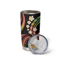 Hawaii Plumeria Reggae Tumbler Cup Polynesian Pattern